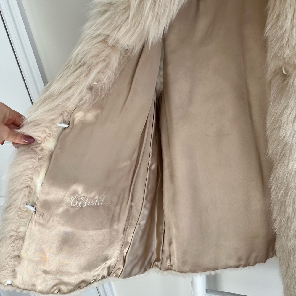 🚫SOLD🚫 [vintage] luxury rabbit fox fur vest cream - Picture 7 of 9
